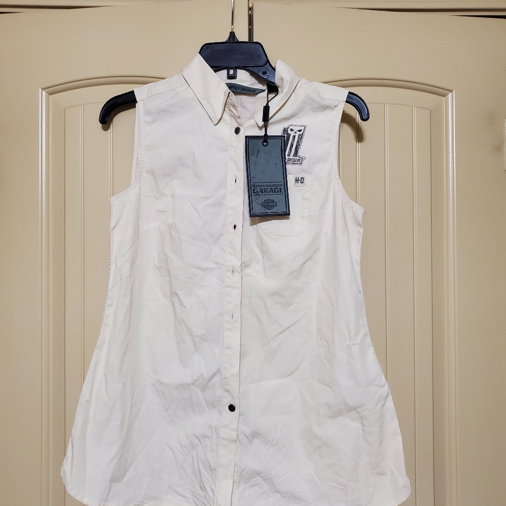 Women's Harley-Davidson Sleeveless Casual Button Down Shirt